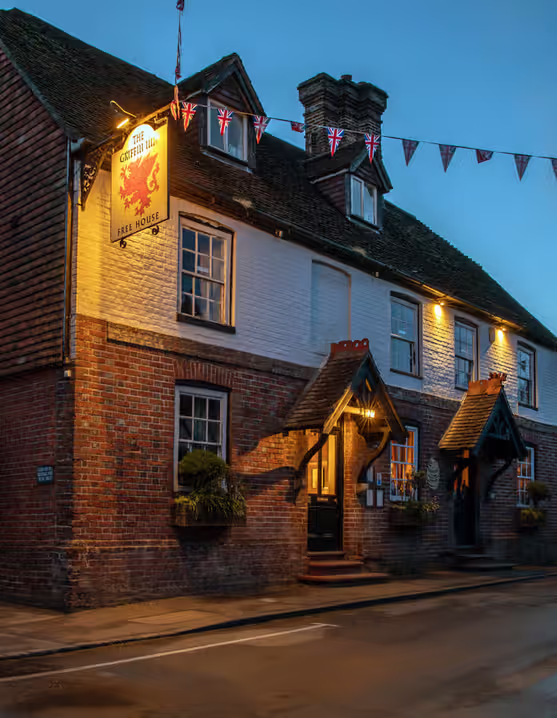 exterior view of the Griffin Inn, a Young's pub