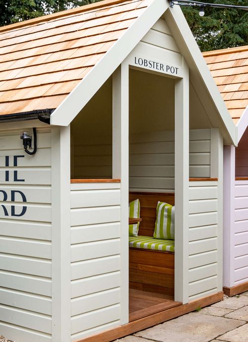Garden beach huts at The Canford