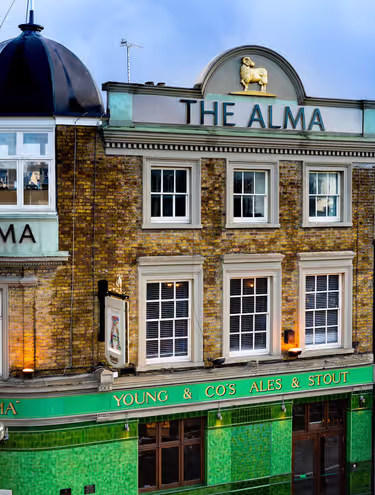 exterior view of The Alma, a Young's pub