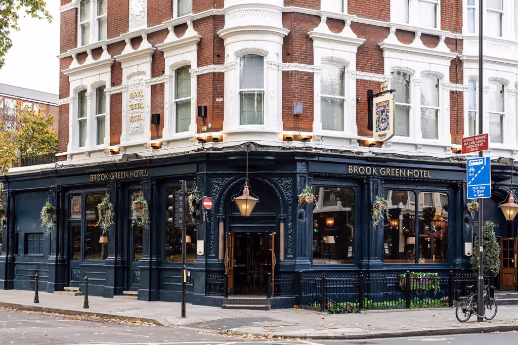 exterior view of Brook Green, a Young's pub