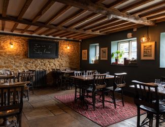 Dining room of the Hollow Bottom, pub in Guiting Power
