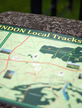 map of Hindon Local Tracks & Paths