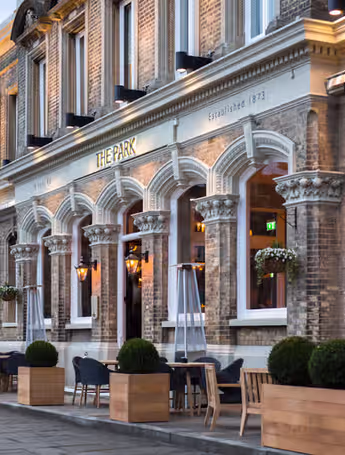 The Park Hotel in Teddington at dusk