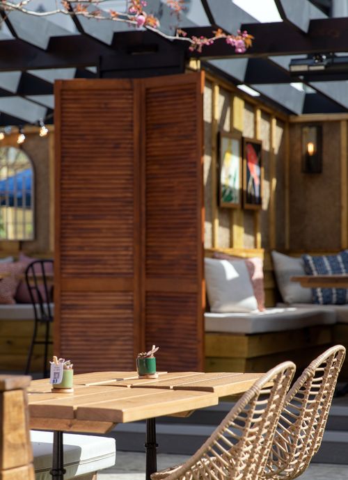 Garden Huts at the Hare & Hounds, Sheen