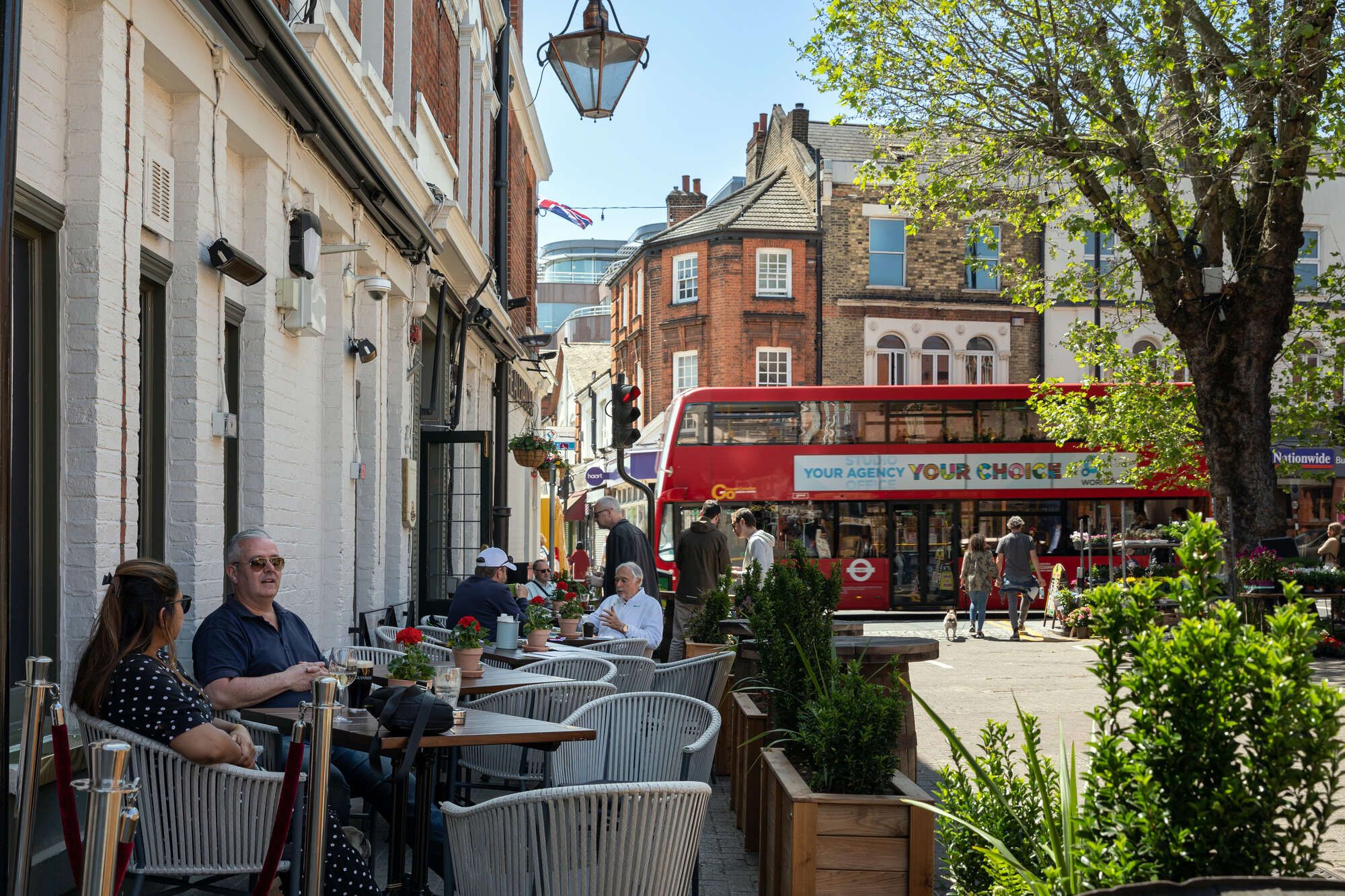 Pub gardens in North London