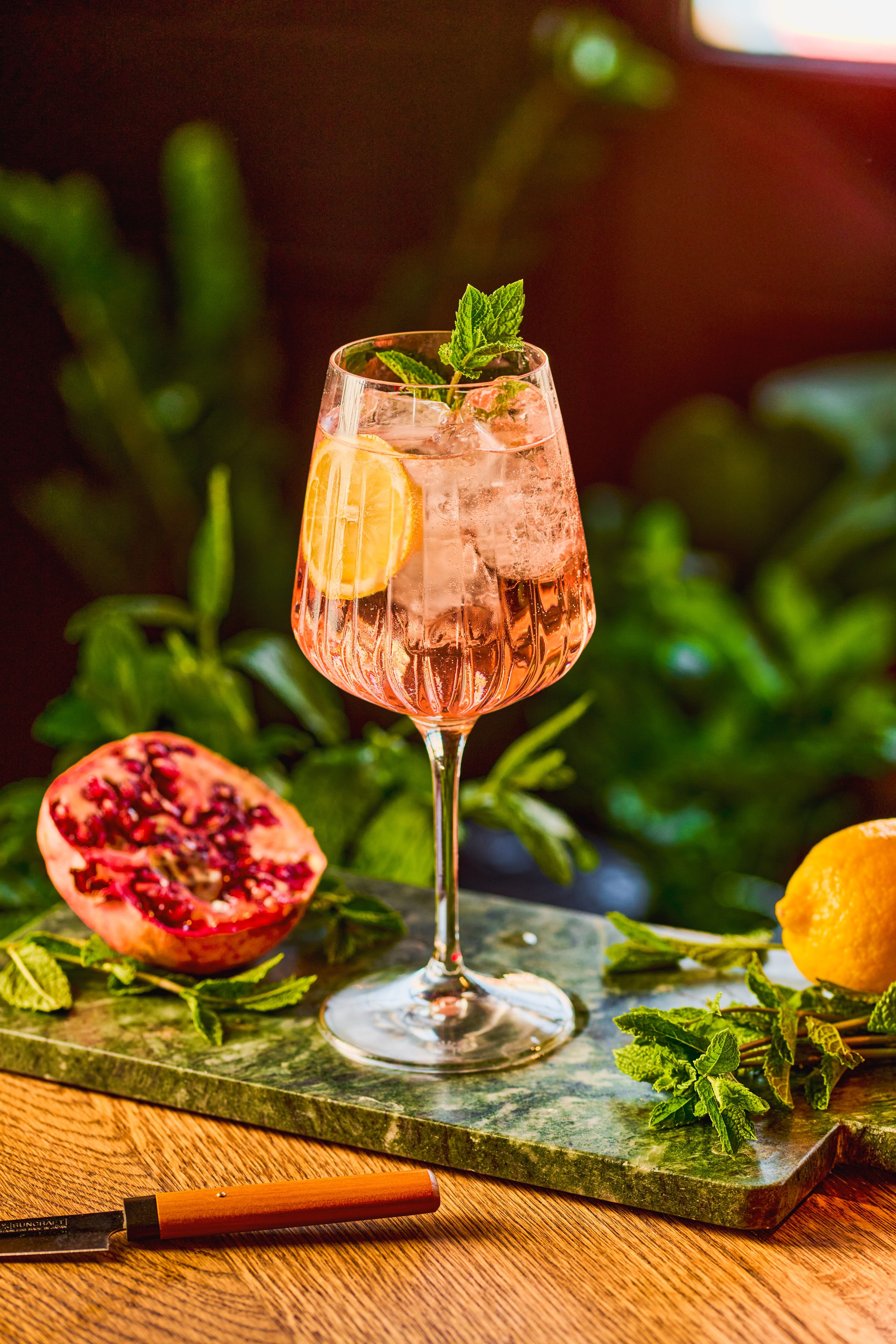Pomegranate Gin Fizz